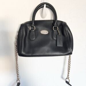 Coach Black Leather Shoulder Bag